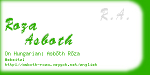 roza asboth business card